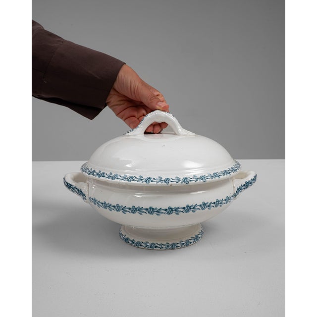 20th Century Belgian Special Edition Porcelain Tureen With Lid For Sale - Image 18 of 18