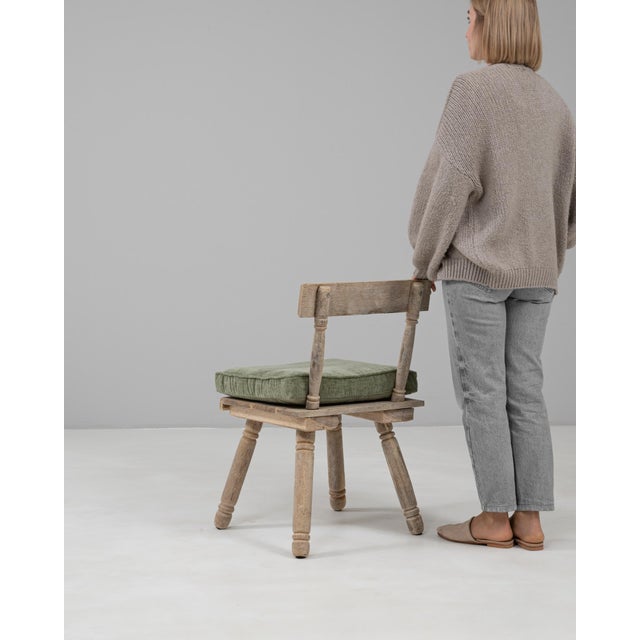 20th Century French Wooden Chair With Upholstered Cushion For Sale - Image 4 of 18
