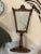 Brown English Treenware Table Mirror / Vanity Mirror on Stand For Sale - Image 8 of 12