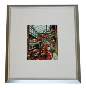 Don Jacot Trapper's Alley Gouache on Board Framed Photo Realistic Painting