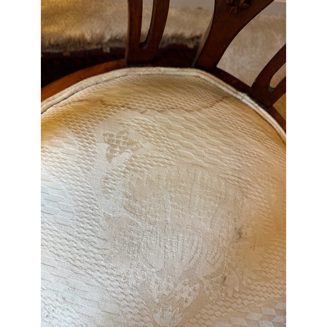 Brown Antique Victorian Barrel Tub Chair | Green Man Carved Crest | Reupholstery Project | C. 1870–1880 For Sale - Image 8 of 10