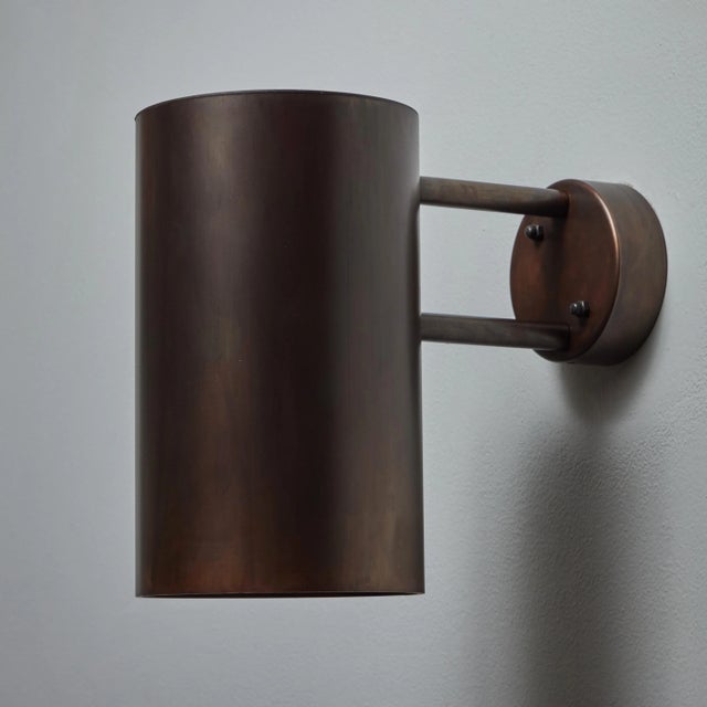 Brown Large Hans-Agne Jakobsson C 627 'Rulle' Dark Brown Patinated Outdoor Sconces - a Pair For Sale - Image 8 of 12
