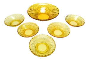 Postmodern Bowls from Prądniczanka Glassworks, Poland, 1970s, Set of 6