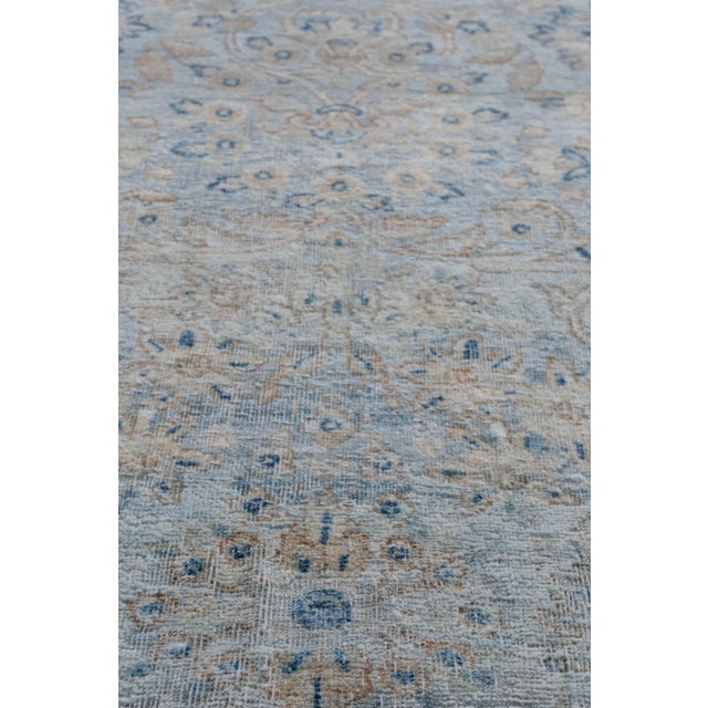 Antique Circa 1900 Blue Oversize Hand Knotted Wool Runner 2ft 9in X 23ft 6in For Sale - Image 4 of 10