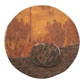 Handcrafted Xiangyunsha Tea Mat Set With 2 Coasters For Sale