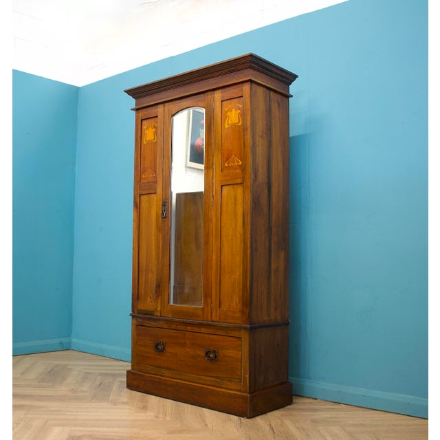 Art Nouveau Wardrobe, 1900s For Sale - Image 3 of 11