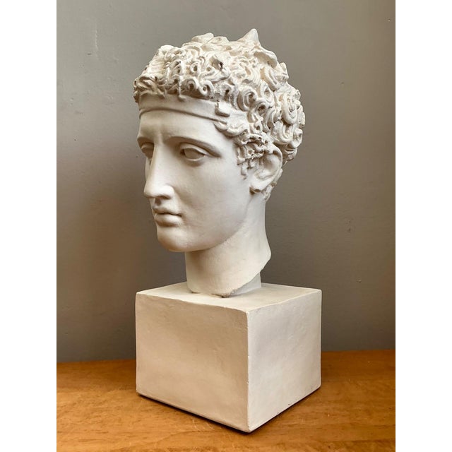 Mid 20th Century Vintage Plaster Classical Bust of Roman Warrior For Sale - Image 5 of 18
