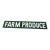 Vintage Large Wooden Green & White Farm Produce Sign For Sale