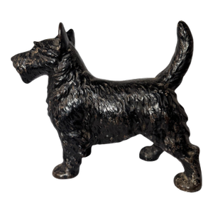 Large Antique Cast Iron Scottie Dog Doorstop