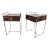 Mid-Century Modern Macassar Zebra Design & Iron Nightstand or End Table, a Pair For Sale
