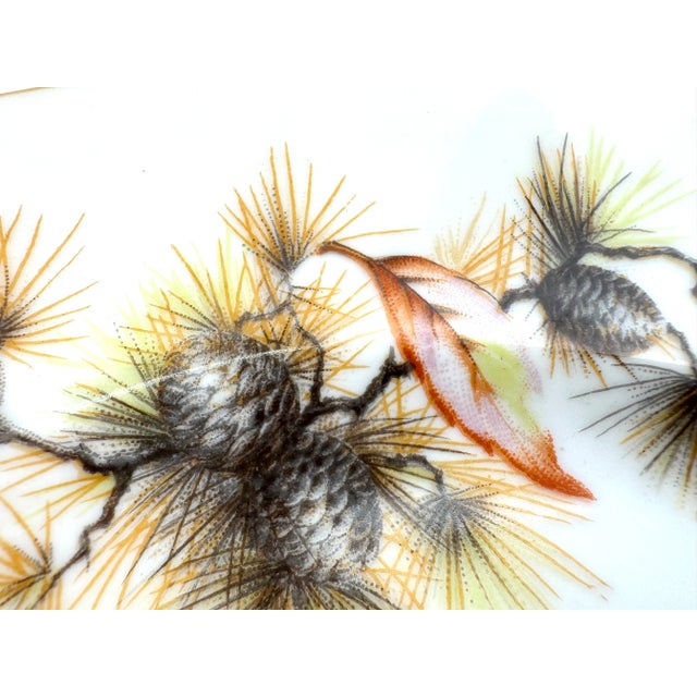 Vintage Mid Century Kyoto China “Pines” Pattern Porcelain Plates – Japan, Set of 21 For Sale - Image 10 of 16