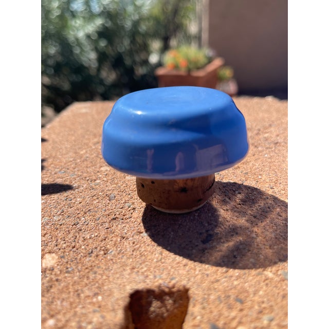 1930s Mid Century Oxfordware Cornflower Blue Round Water Pitcher For Sale In Santa Fe - Image 6 of 6