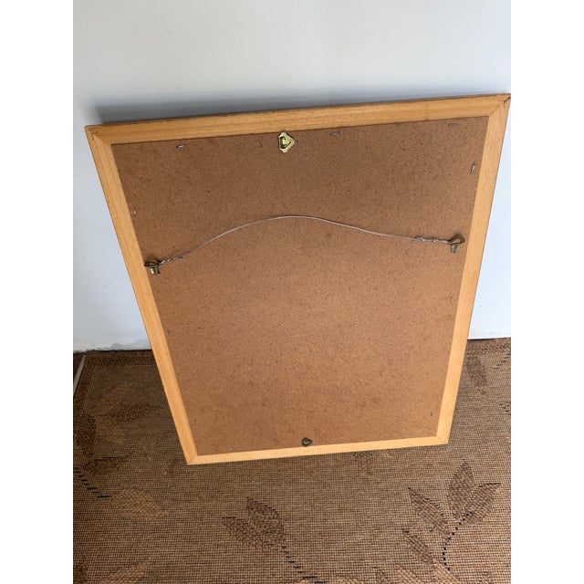 Wood Vintage Chinoiserie Hand-Painted Wooden Beveled Wall Mirror For Sale - Image 7 of 9