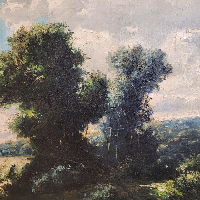 Antonio Canovas Del Castillo Y Vallejo, River Landscape, 1920s, Oil on Canvas, Framed For Sale - Image 11 of 18