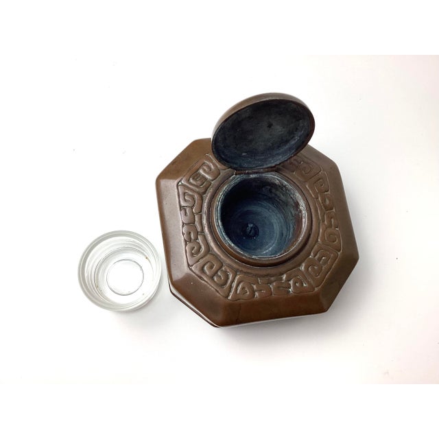 Early 1900s Tiffany Studios New York Zodiac Bronze Inkwell For Sale In New York - Image 6 of 9