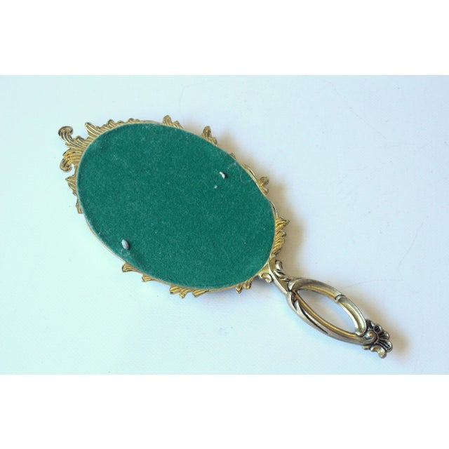 Elegant Brass Hand Held Mirror - Vintage From the 60s For Sale - Image 6 of 6