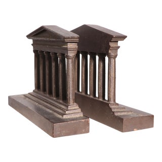 Pr. Cast Iron Bookends of Classical Form For Sale