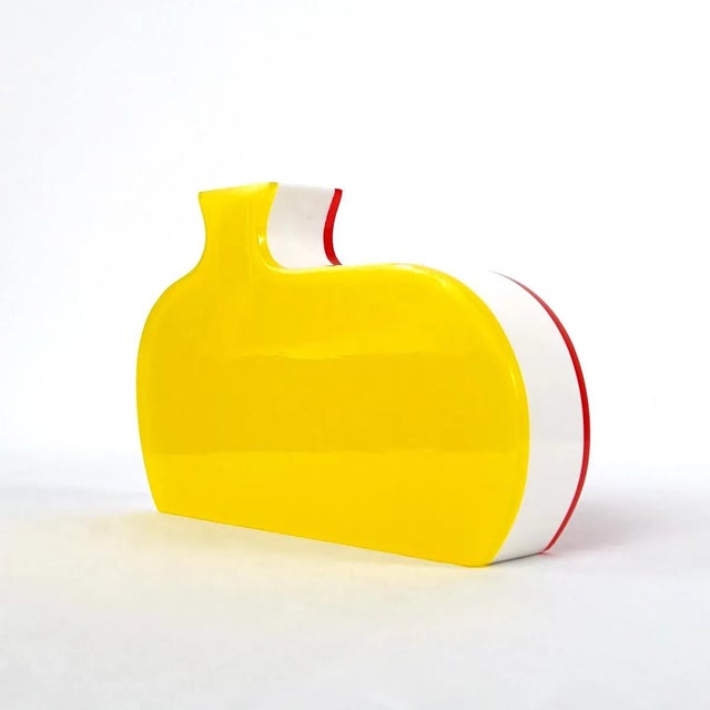 Lime Vintage Colorful Stylized Acrylic Glass Vases from Villeroy & Boch, Set of 3 For Sale - Image 8 of 11