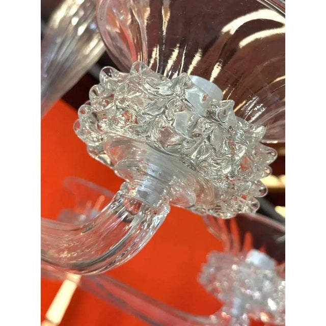 Early 21st Century Transparent Murano Glass Chandelier with Trasparent Rostrato Boubeches by Simoeng For Sale - Image 5 of 8