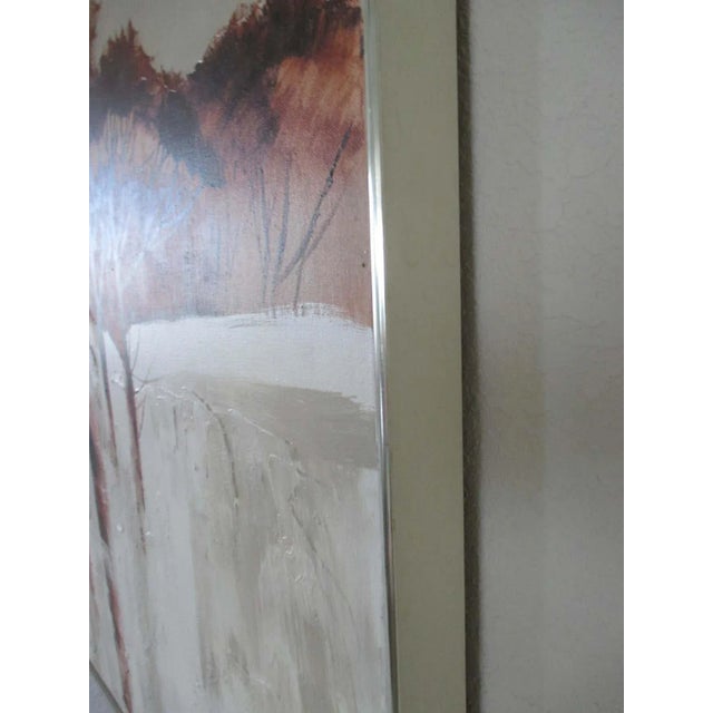 Mid 20th Century "Sunrise" Abstract Landscape Lee Reynolds Painting, Framed For Sale - Image 10 of 12