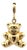 14k Yellow Gold Teddy Bear Charm/Pendant For Sale