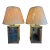 Pair of 1970s Raymor Chrome + Brass Table Lamps For Sale