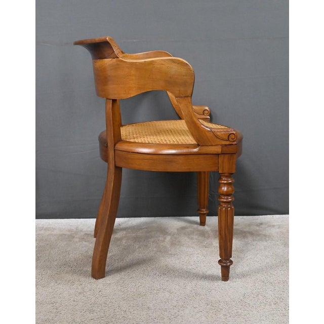 Louis Philippe Walnut Office Chair, Early 19th Century For Sale - Image 11 of 16