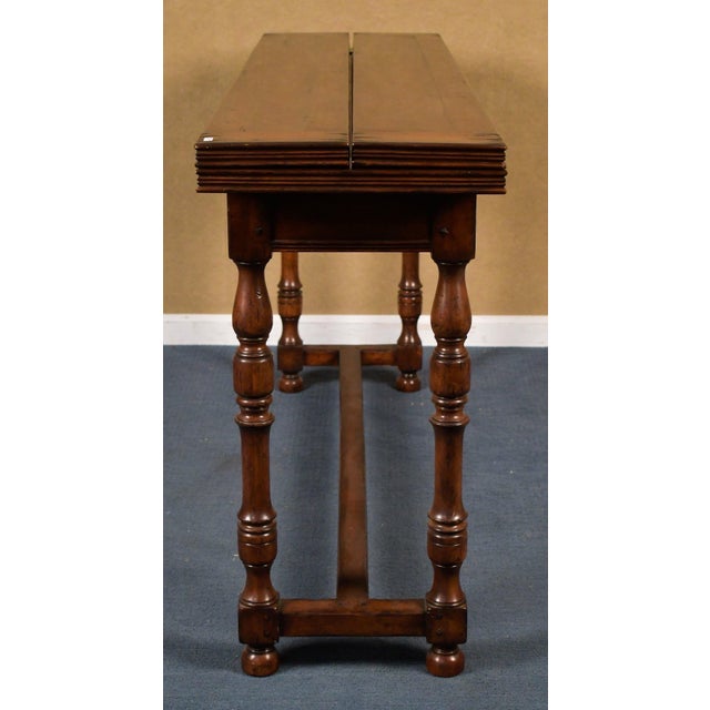 Attributed to Jonathan Charles Country Farmhouse Walnut Hunt Table For Sale - Image 9 of 12