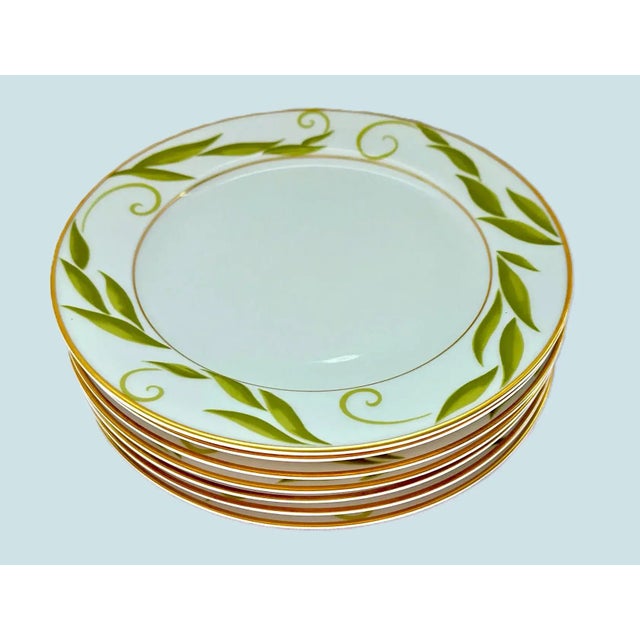 Ceramic Limoges France Bernardaud Frivole Salad Plates - Set of 7 For Sale - Image 7 of 8