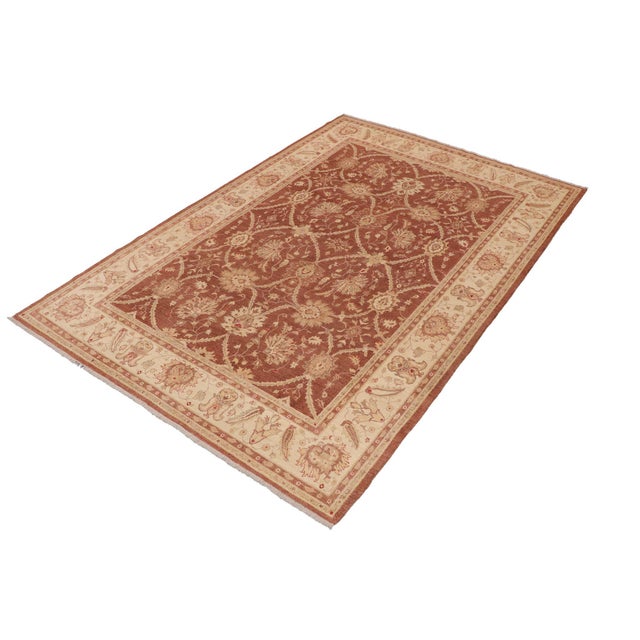 Traditional Oriental Ziegler Red Beige Hand-Knotted Wool Rug - 8'11'' X 12'2'' For Sale - Image 3 of 8