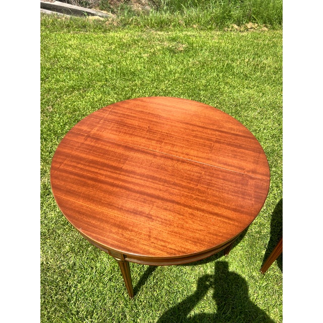 Late 19th Century French 19th Century Louis XVI Pair of Mahogany Demilune Side Tables For Sale - Image 5 of 12