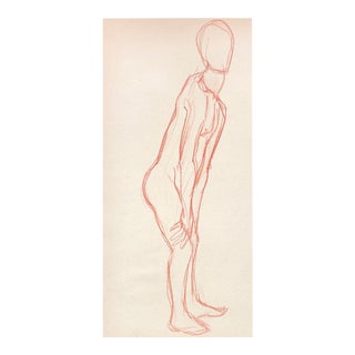 1980s Standing Nude Drawing For Sale