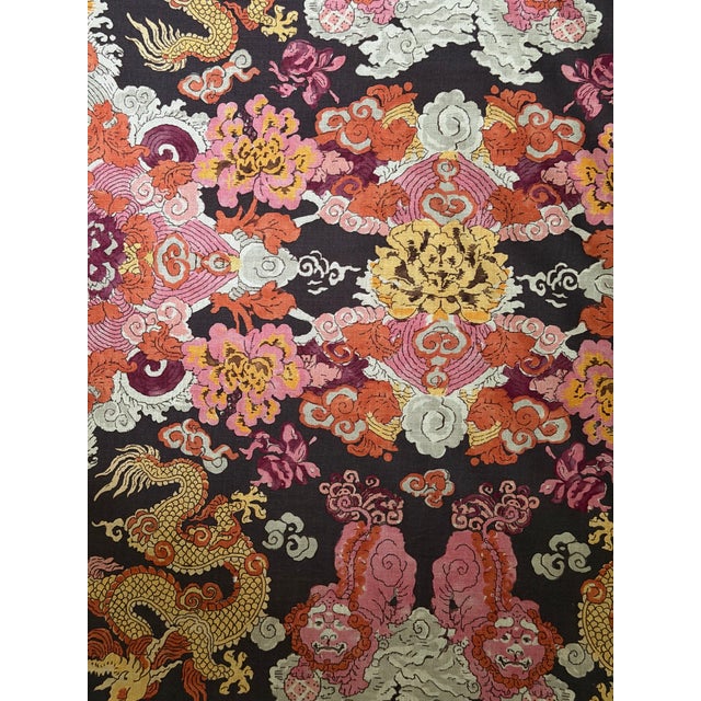 Schumacher 178053 Magic Mountain Dragon Aubergine Fabric 3 yards Brand Schumacher Fabric Book / Collection Free Spirit...