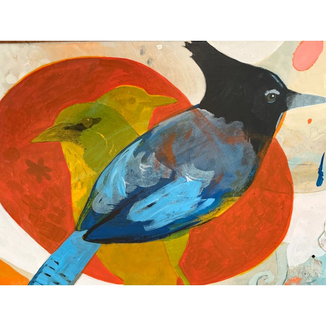 "Jay Day" a Painting of Jays by LWren Walraven For Sale - Image 9 of 10