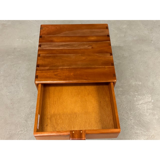 1980s 1980s Modern Cherry Nightstand by Menapace Woodworking For Sale - Image 5 of 8