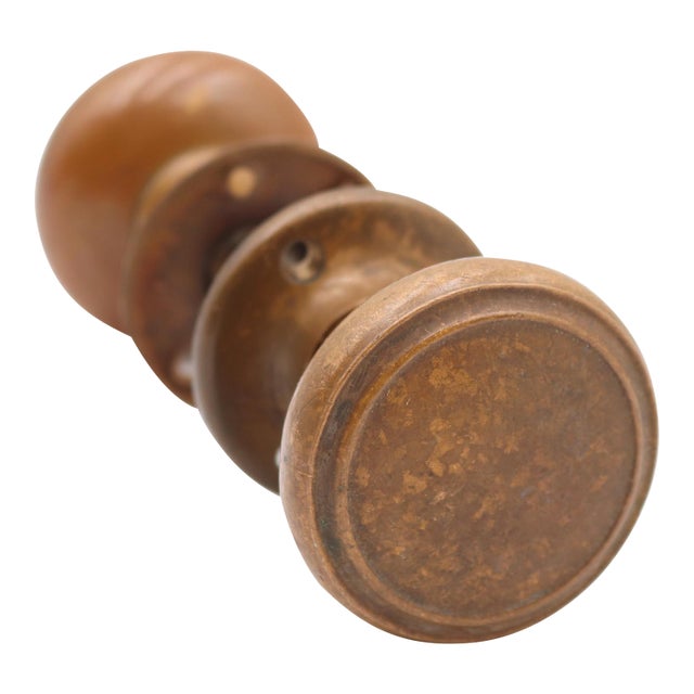 Vintage Concentric Bronze Passage Door Knobs For Sale