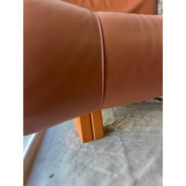 Vintage Cognac Leather Sling Lounge Chairs – Pair For Sale - Image 13 of 18