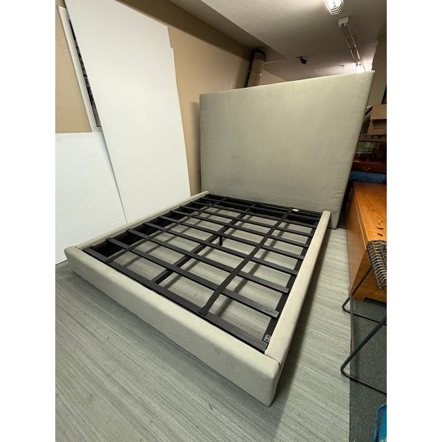 Design Plus Gallery presents a California King Bed Frame from Restoration Hardware. The platform bed frame is padded...