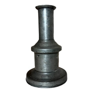 Antique Avignon, France 18th Century Handmade Pewter Candlestick Candle Holder For Sale