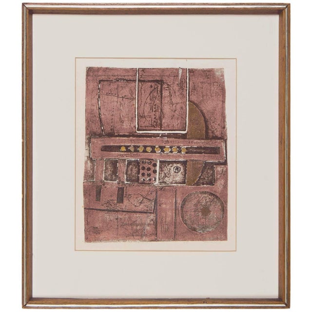 Zvi Tolkovsky, Untitled Israeli Abstract Collagraph AP Print For Sale