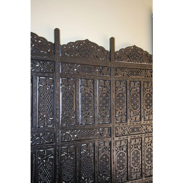 Hand-Carved Indo-Portuguese Moorish Queen Four-Poster Bed, India, 2000 For Sale - Image 9 of 14
