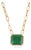 18.82ct Octagon Emerald & Diamond Halo Pendant Necklace With Paperclip Chain For Sale