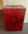 Antique Chinese Qing Era Red Leather Trunk or Coffee Table For Sale - Image 4 of 12