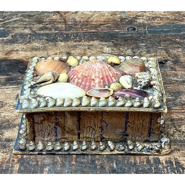 Vintage Shell Embellished Keepsake Box For Sale - Image 12 of 12