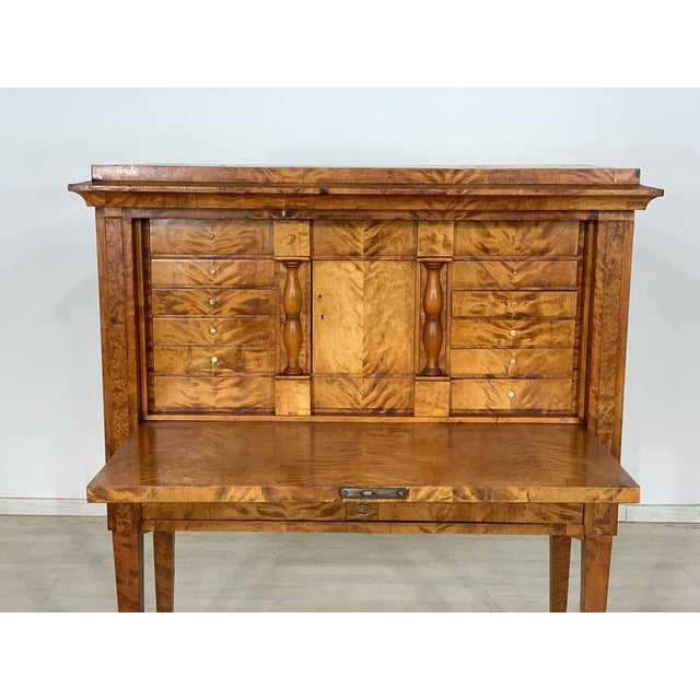Wood Biedermeier Secretary Cabinet, 1830s For Sale - Image 7 of 16