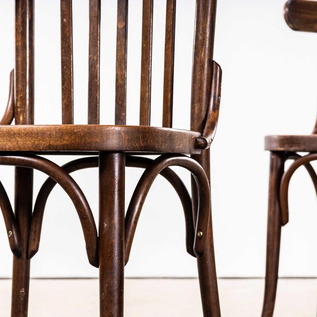 Vintage Bistro Dining Chair in Bentwood and Dark Oak, 1950s For Sale - Image 4 of 10