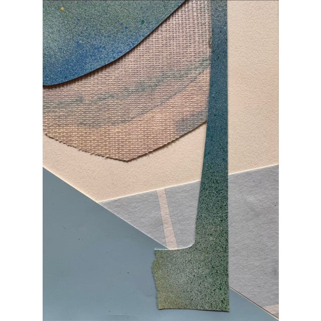 2020s "Im Blue 2" Original Mixed-Media Collage on Paper by Zac Woodiel For Sale - Image 5 of 8