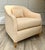 Pair of Vintage Curved Barrel Chairs in Pale Apricot Linen Blend For Sale - Image 16 of 16