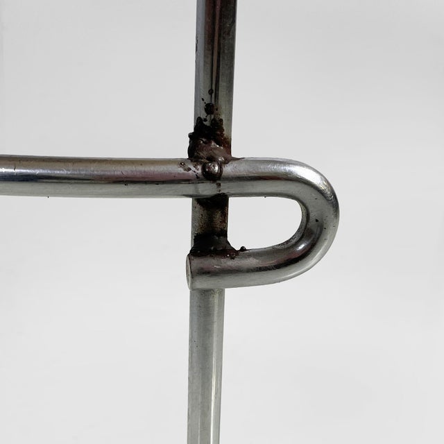 Italian Modern Brown Faux Leather and Steel Bar Stool by Kazuhide Takahama for Gavina, 1970s For Sale - Image 11 of 16