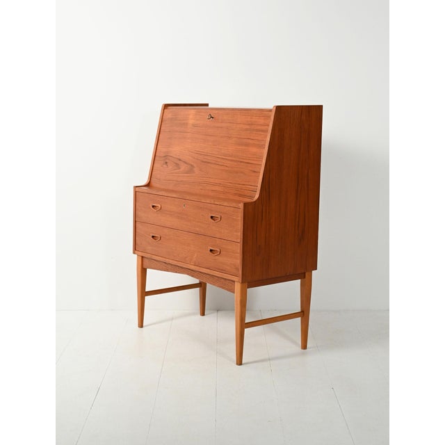 1960s Scandinavian Secretaire with Hidden Mirror, 1960s For Sale - Image 5 of 10